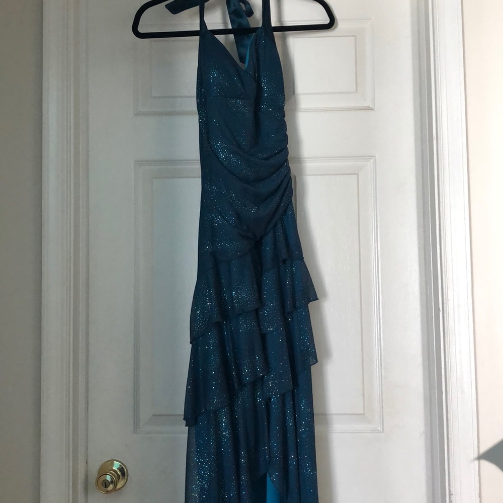 Teal sequence dress